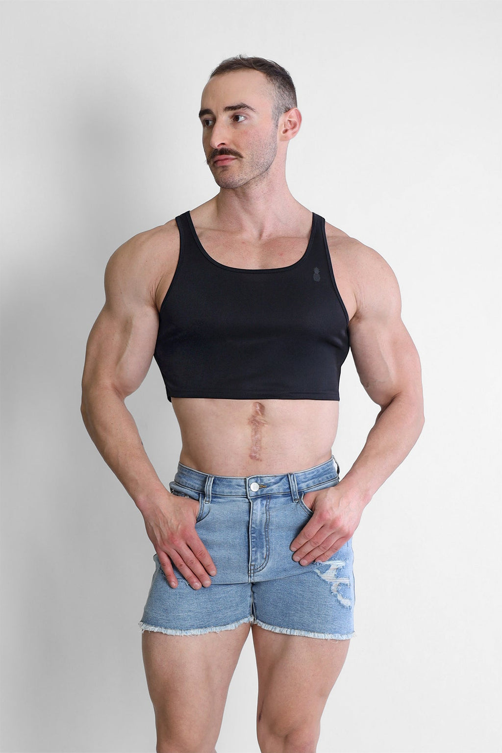 JJ Dry-Cool Crop Tank Top – Schwarz