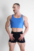 JJ Malibu Men's JJ Dry-Cool Crop Tank Top - Royal Blue