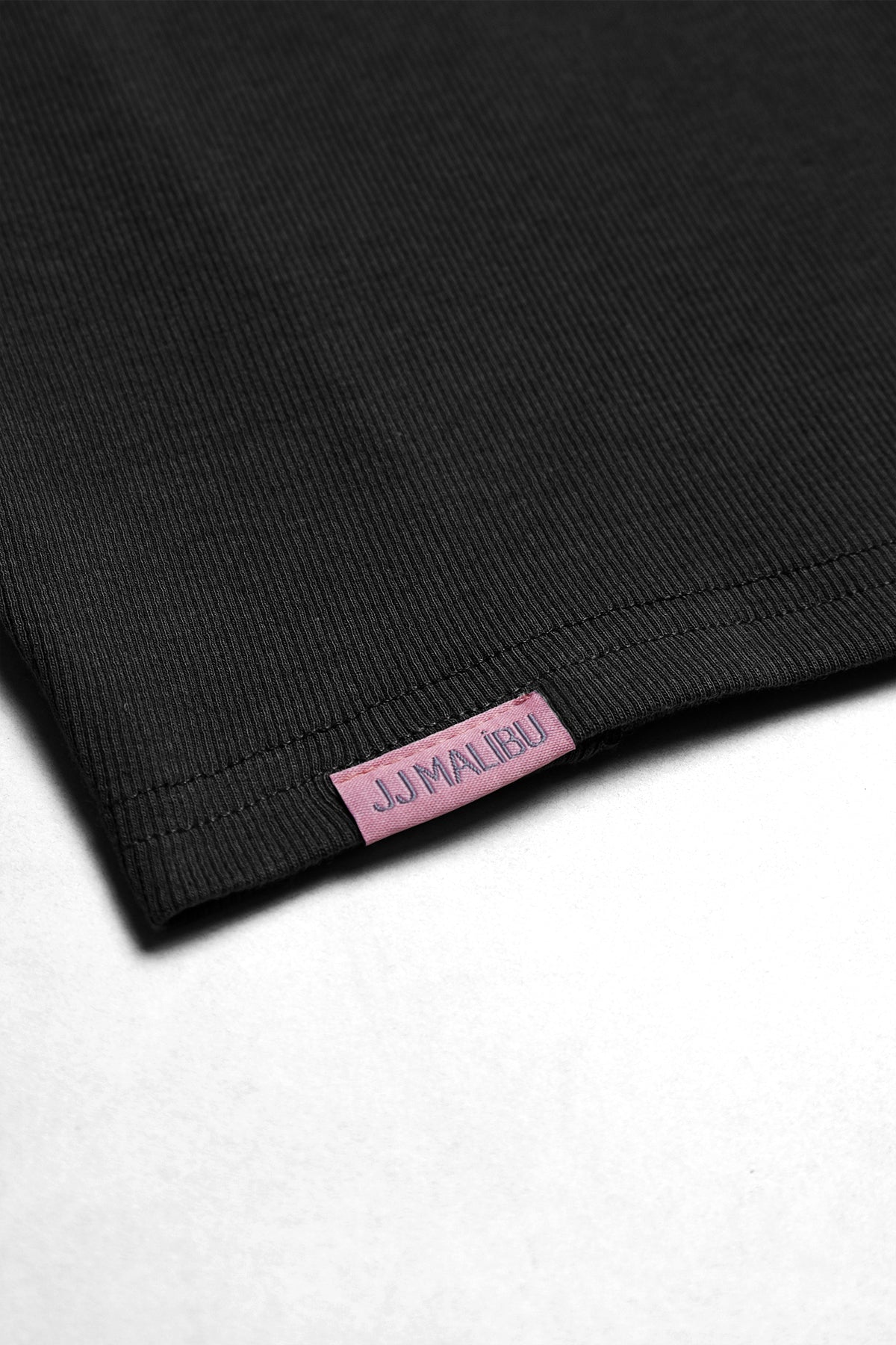 Kurzarm-Crop-Top aus Rippstrick – Schwarz