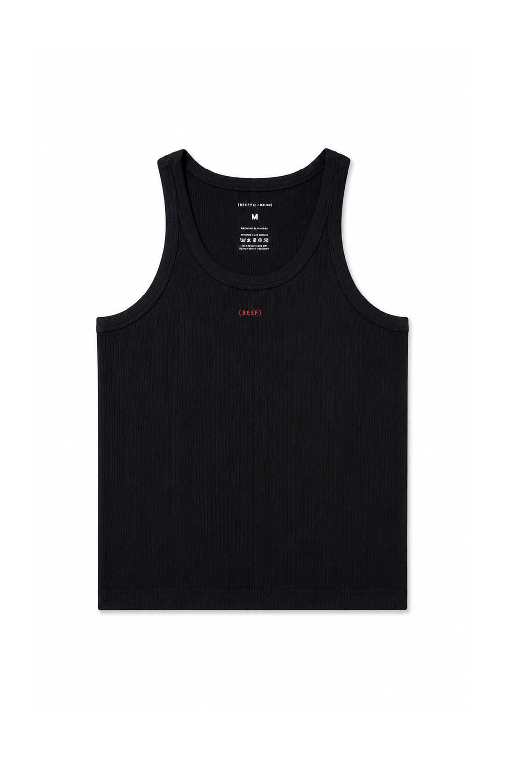 JJ Malibu Men's Slim Rib Knit Tank Top - Black