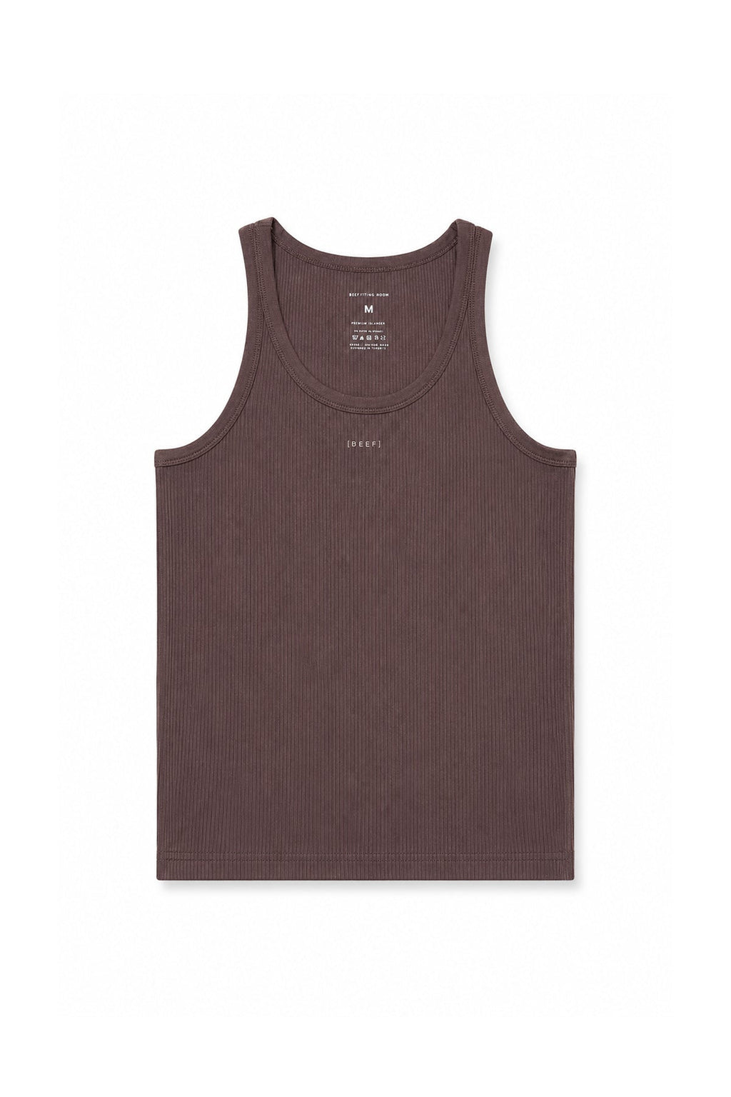 JJ Malibu Men's Slim Rib Knit Tank Top - Mocha