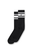Jed North Men's Striped Crew Socks - Black