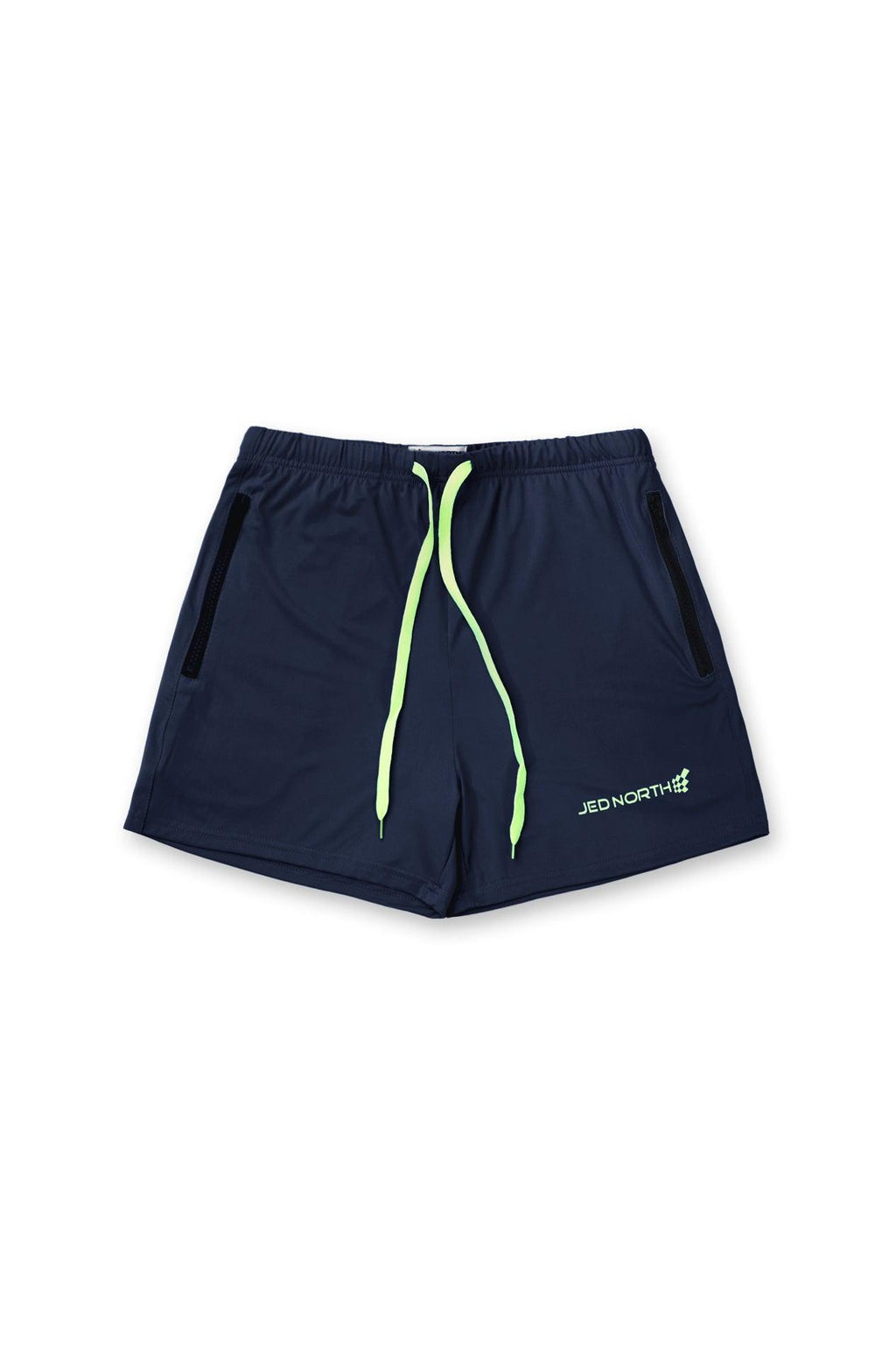 Jed North Agile Bodybuilding 4'' Shorts mit Reißverschlusstaschen - Marineblau