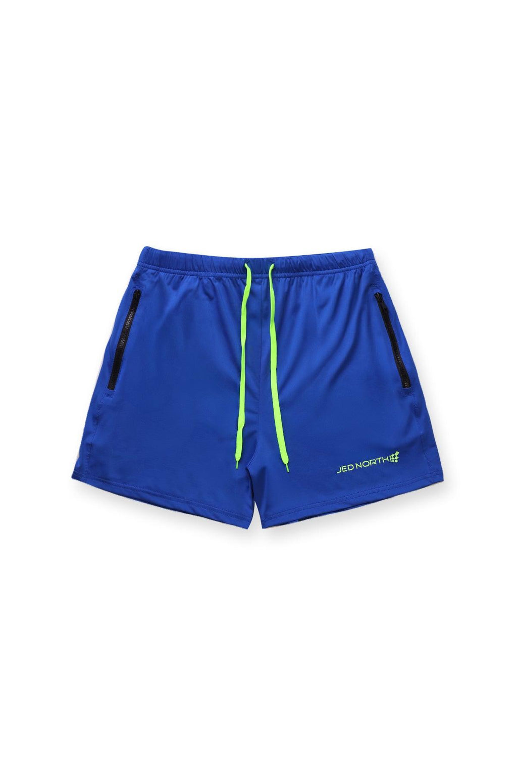 Jed North Men's Agile Bodybuilding 4'' Shorts w Zipper Pockets - Royal Blue