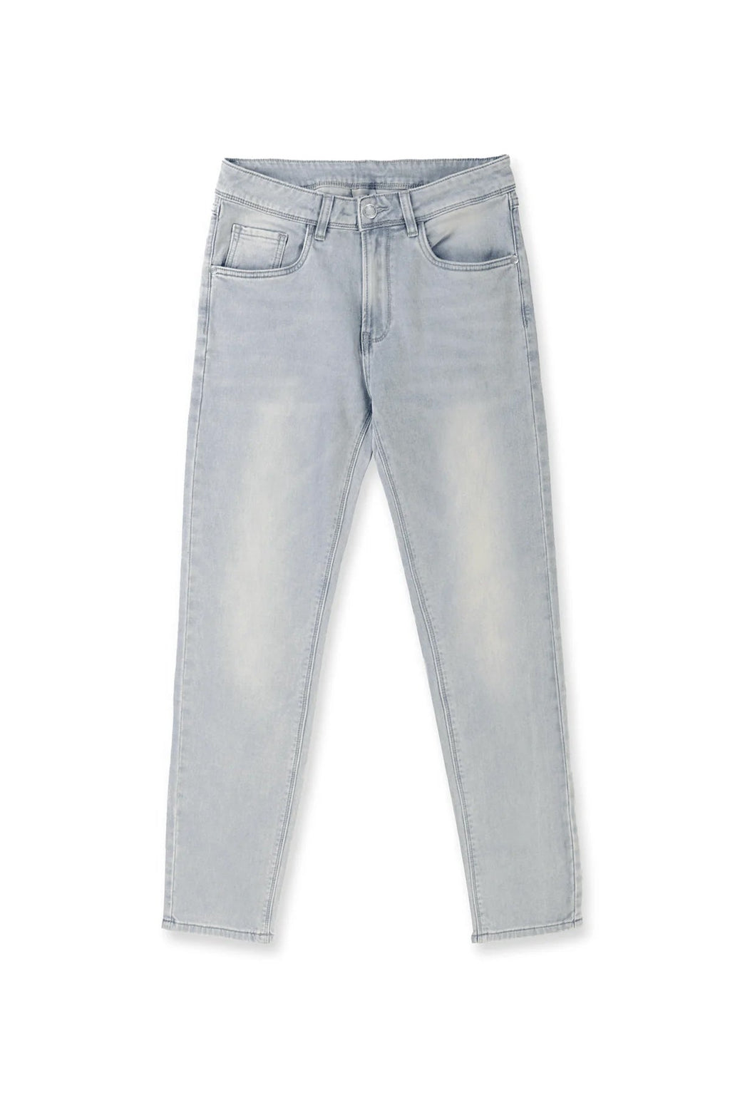 Jeans Ajustados Elásticos Premium Jed North - Azul Claro Descolorido