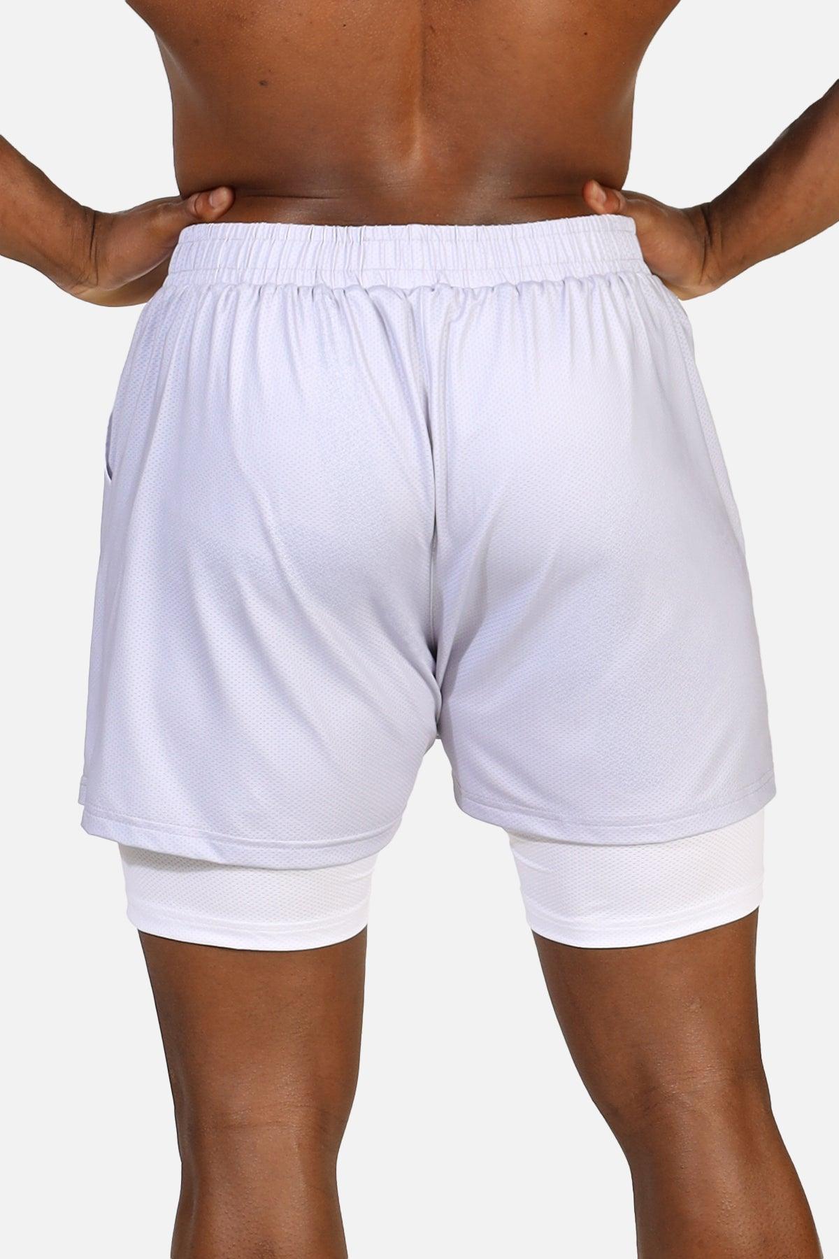 Jed North 2-in-1 7" Gym-Shorts – Supernova Silver