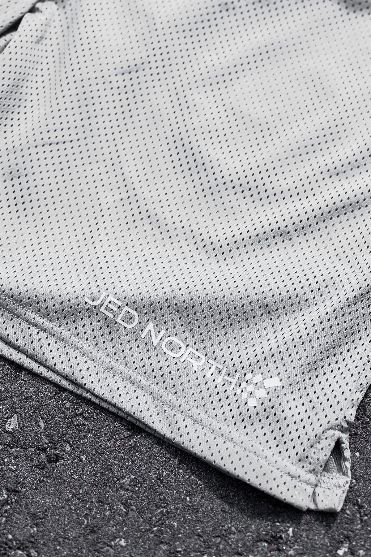 Jed North Jersey Mesh 7,5" Gym Shorts - Polar Silber