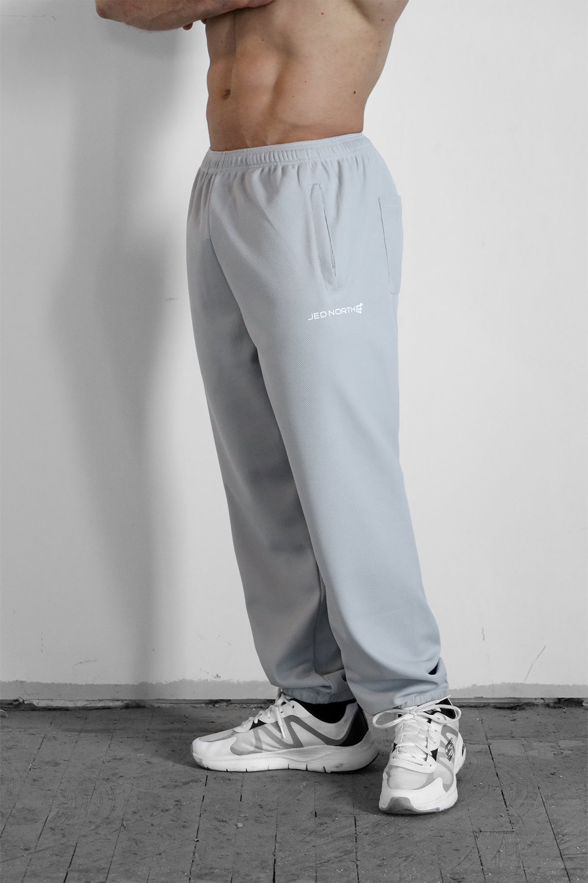 Pantalones deportivos de secado rápido para hombre, color gris claro