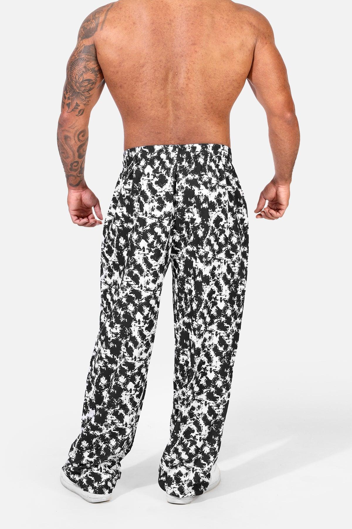 Jed North Men's Vintage Flex Joggers - B&W Paint Brushes