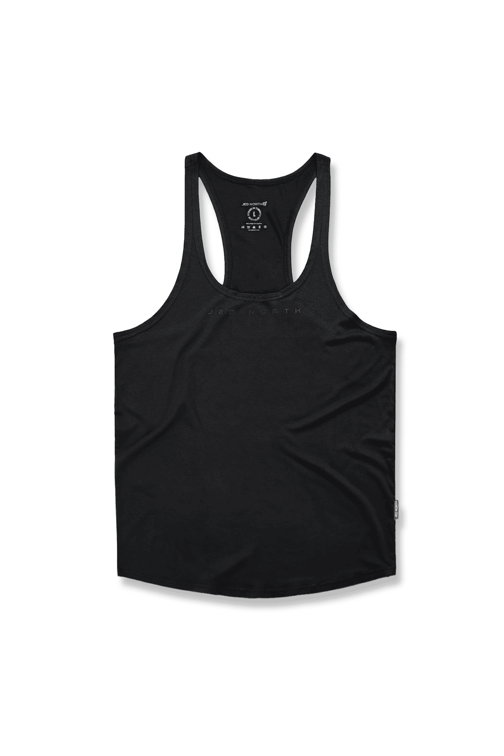 Jed North Klassischer Bodybuilding-Racerback-Stringer – Premium Schwarz
