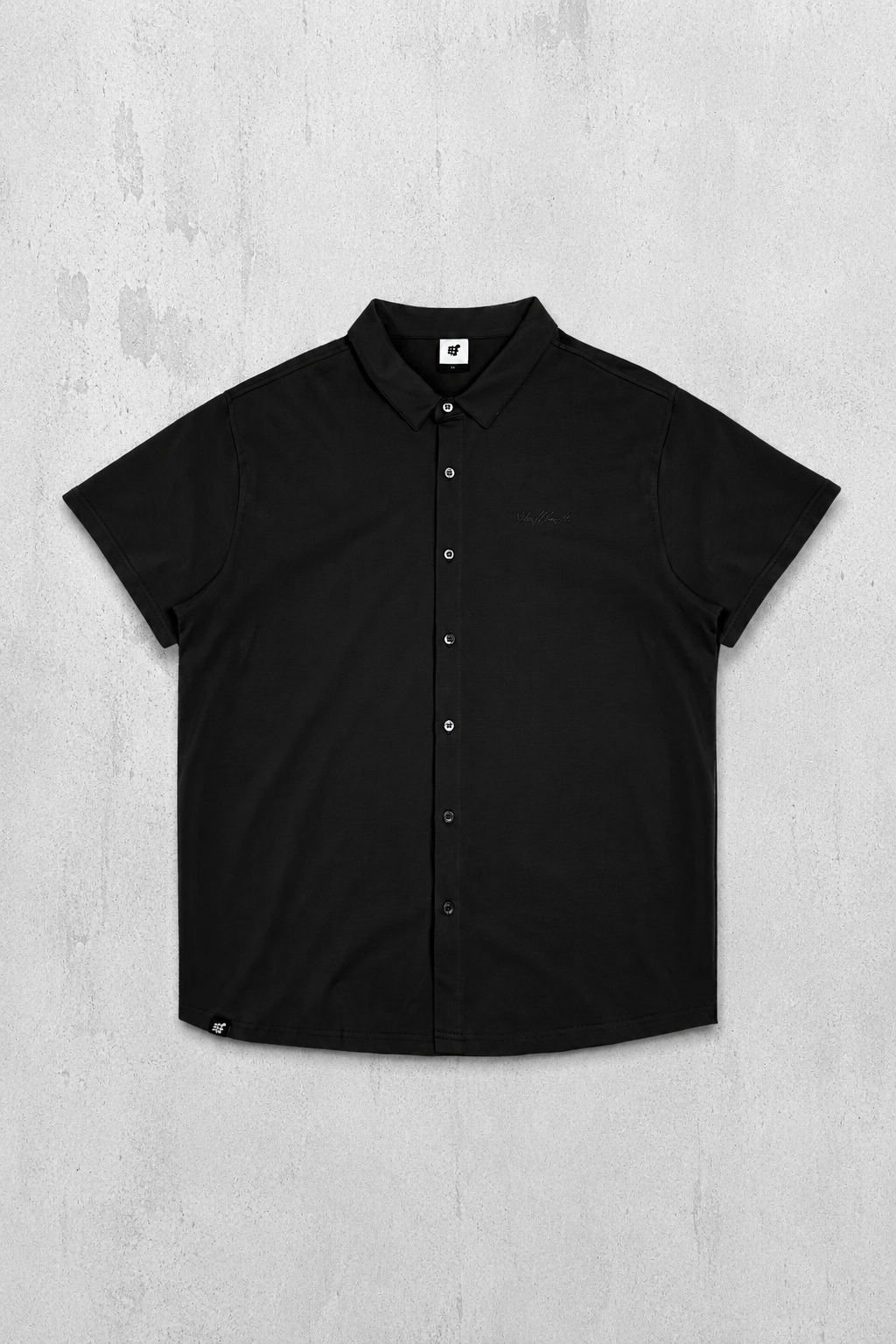 Jed North Men's Muscle-Fit Stretch Short Sleeve Shirt  - Midnight Black