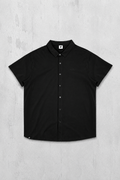 Jed North Men's Muscle-Fit Stretch Short Sleeve Shirt  - Midnight Black