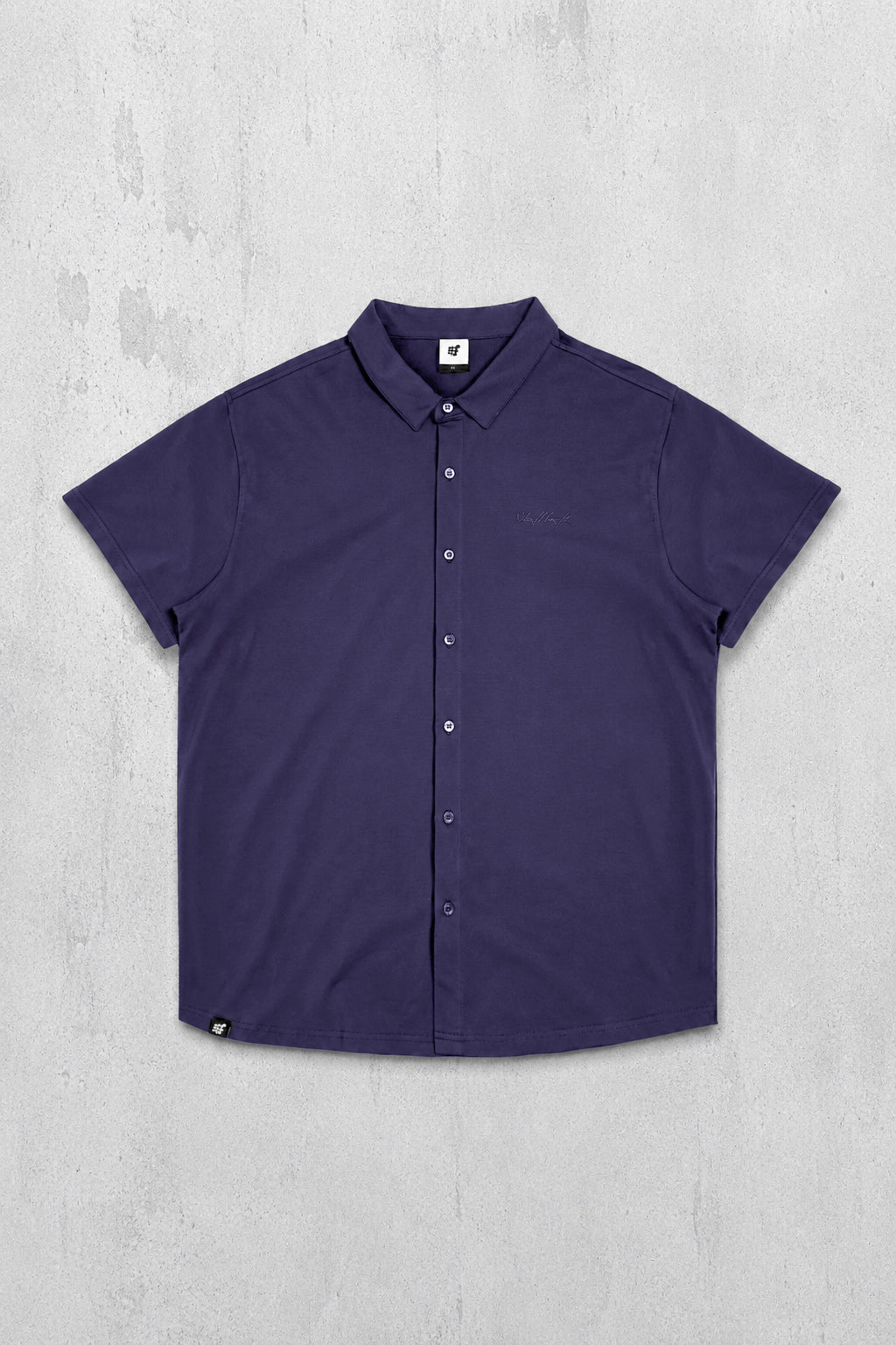 Jed North Men's Muscle-Fit Stretch Short Sleeve Shirt  - Navy Blue