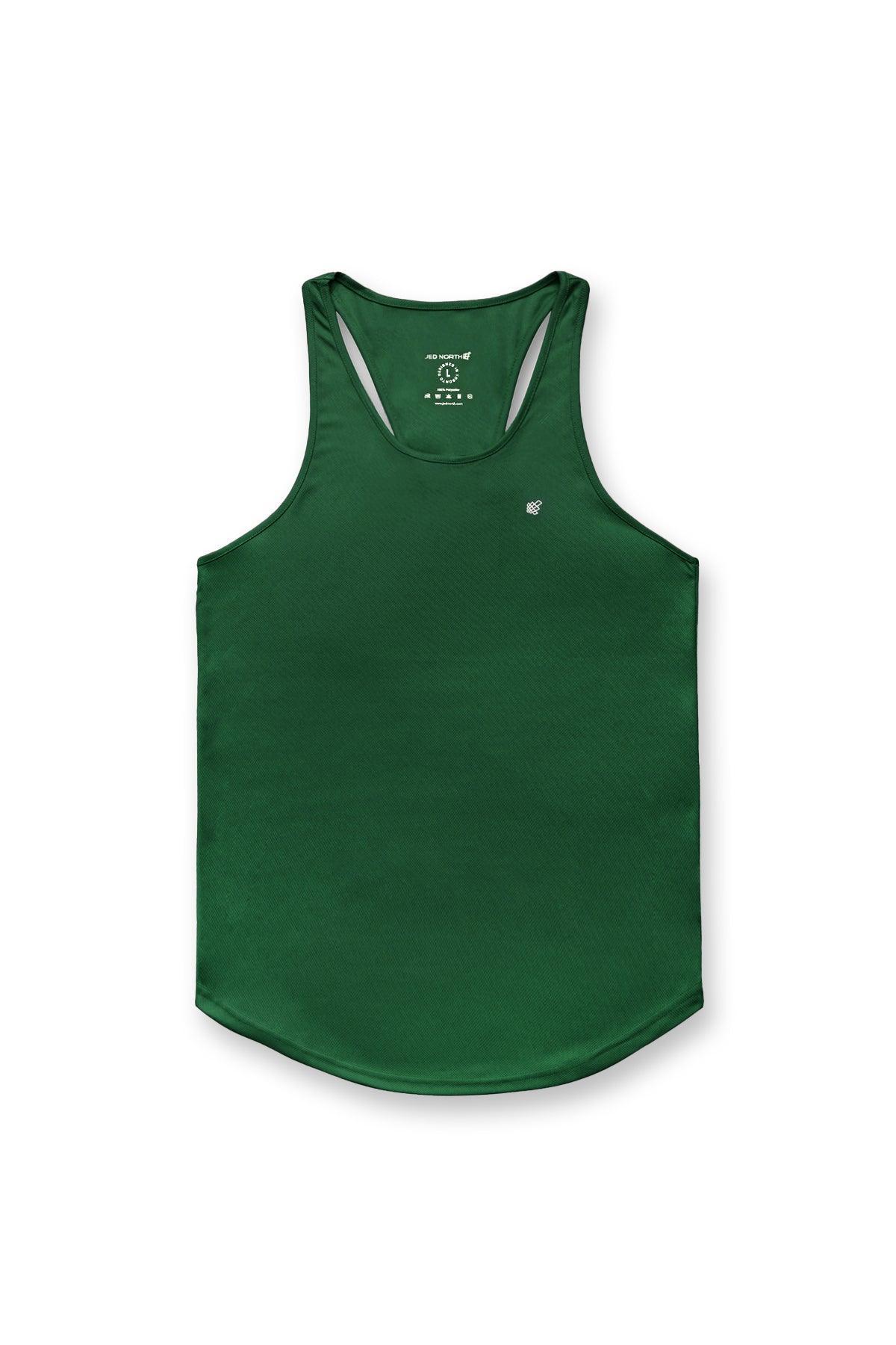 Jed North Schnelltrocknender Bodybuilding-Workout-Stringer – Smaragdgrün