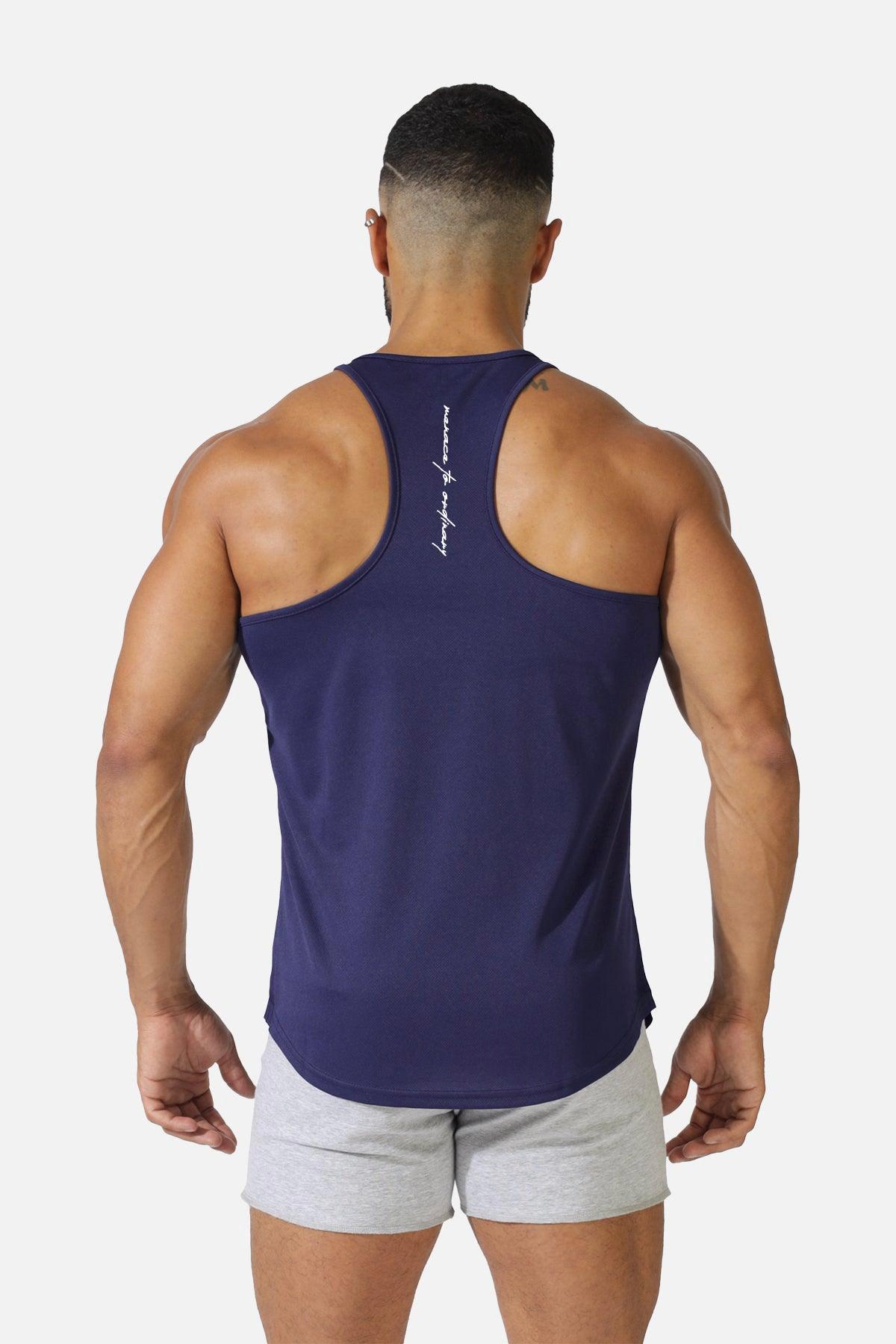 Jed North Fast-Dry Bodybuilding Workout Stringer - Marineblau