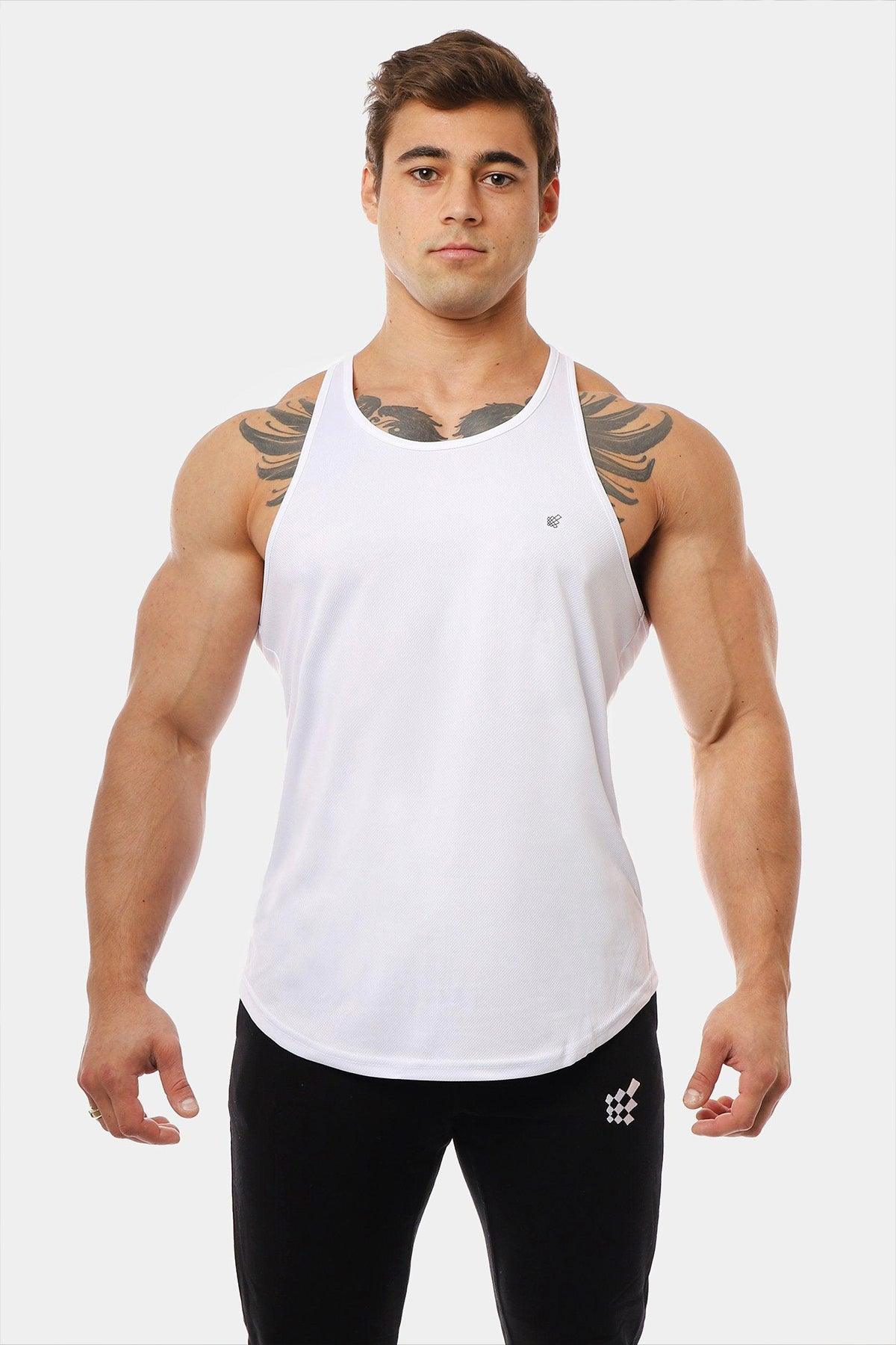 Jed North Fast-Dry Bodybuilding Workout Stringer - Weiß