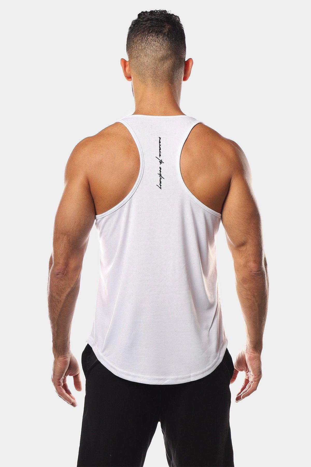 Jed North Fast-Dry Bodybuilding Workout Stringer - Weiß
