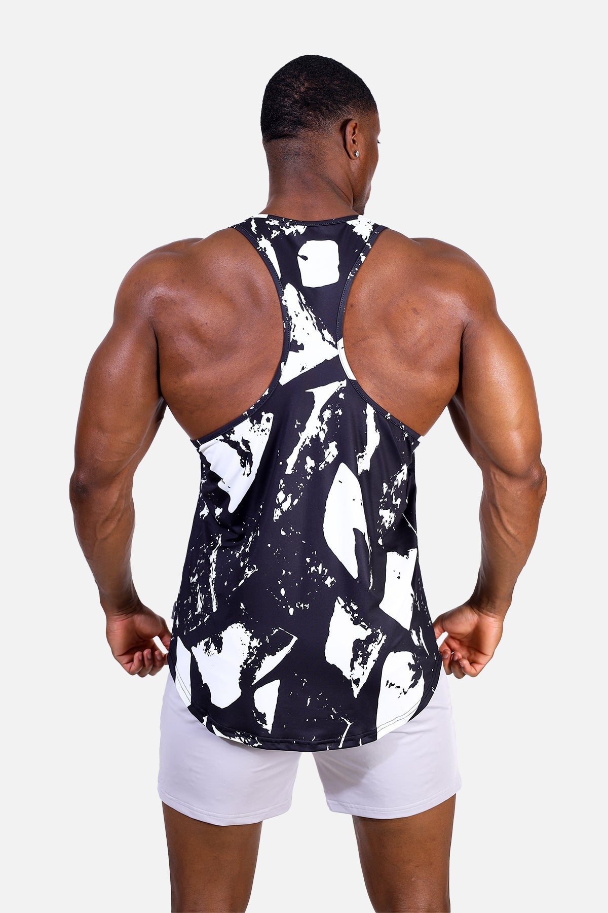 Jed North Graphic Muscle Stringer - Abstrakt Schwarz