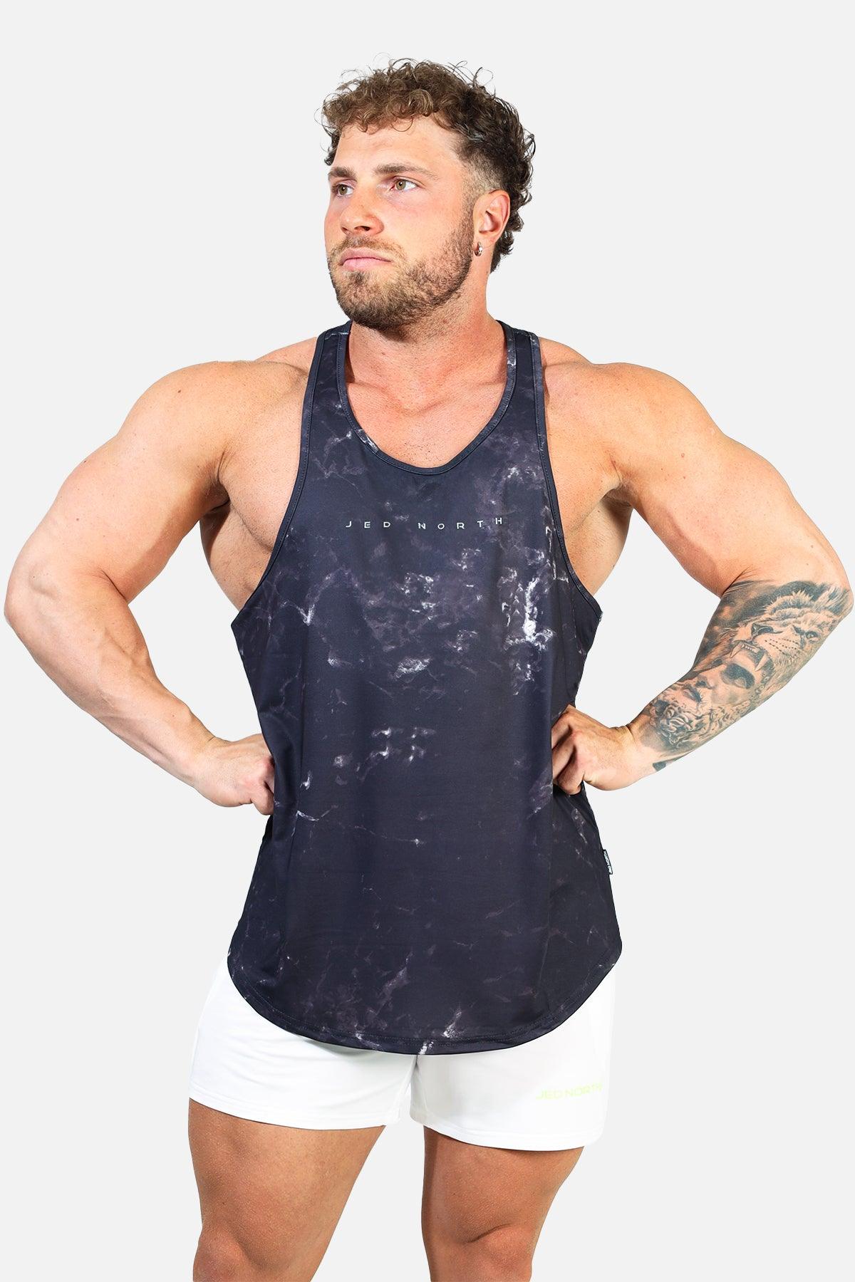 Jed North Men's Graphic Muscle Stringer - Marble