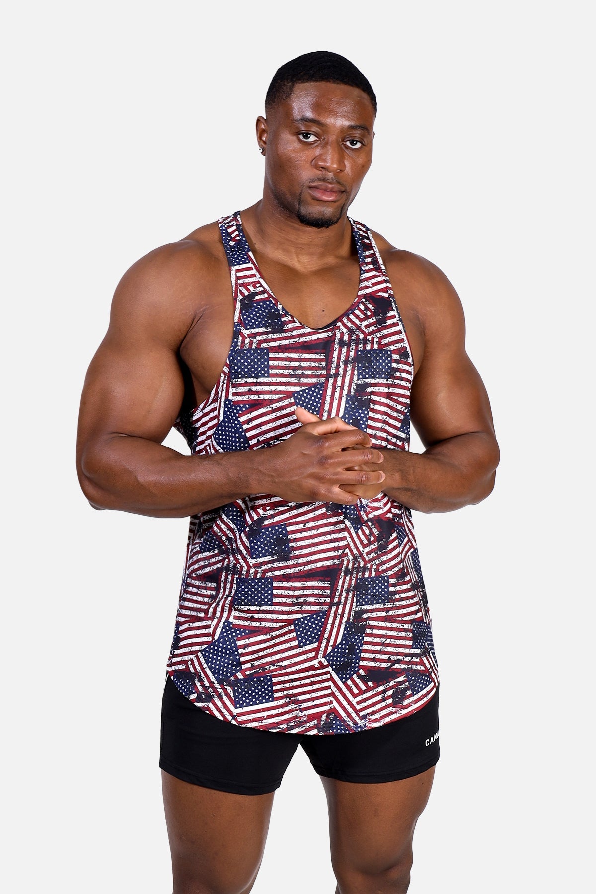 Jed North Graphic Muscle Stringer – USA-Flagge