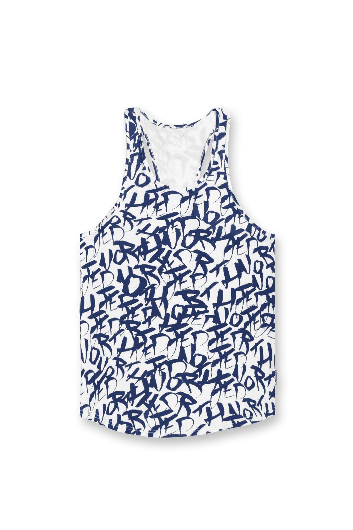 Jed North Graphic Muscle Stringer - White Graffiti