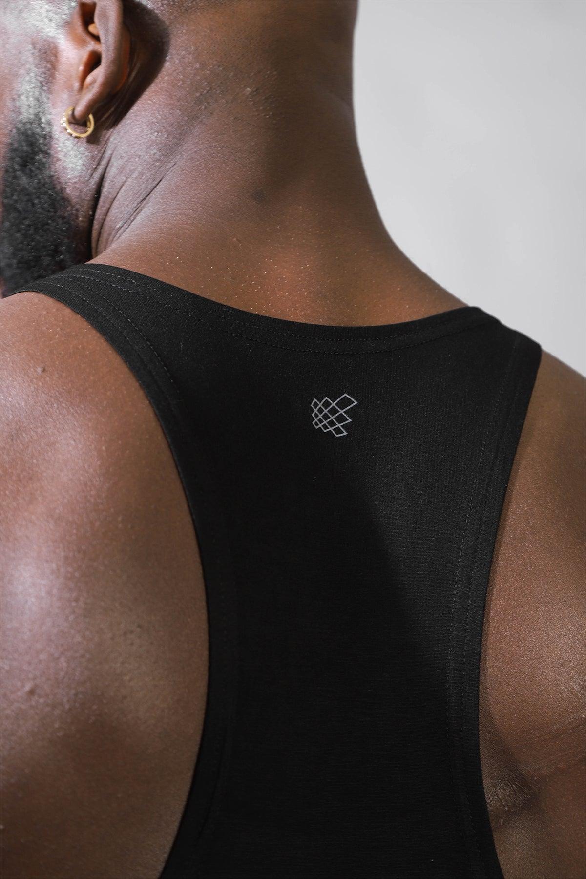 Jed North Klassischer Bodybuilding-Racerback-Stringer – Premium Schwarz
