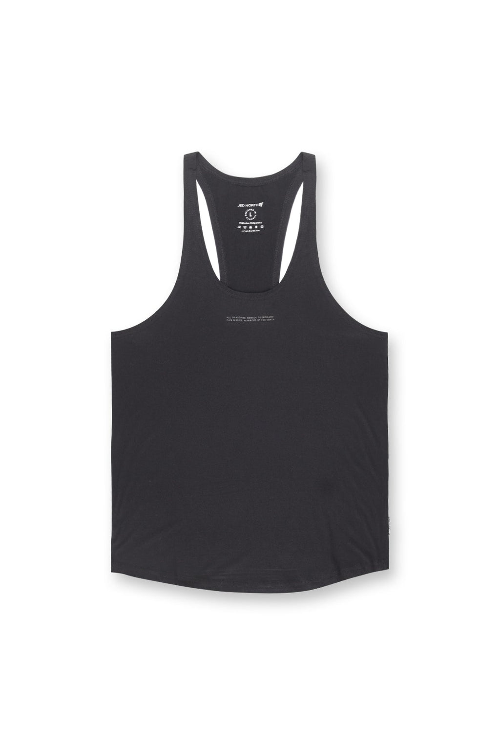 Jed North Men's Classic Bodybuilding Racerback Stringer - Quote Black
