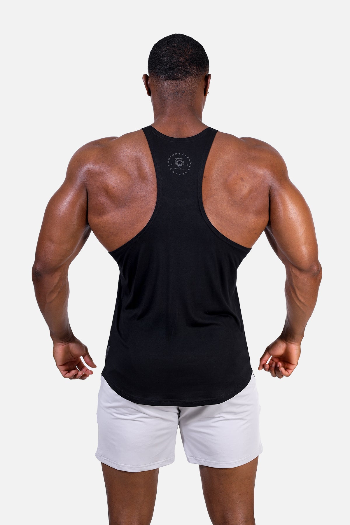 Jed North Klassischer Bodybuilding Racerback Stringer – Zitat Schwarz