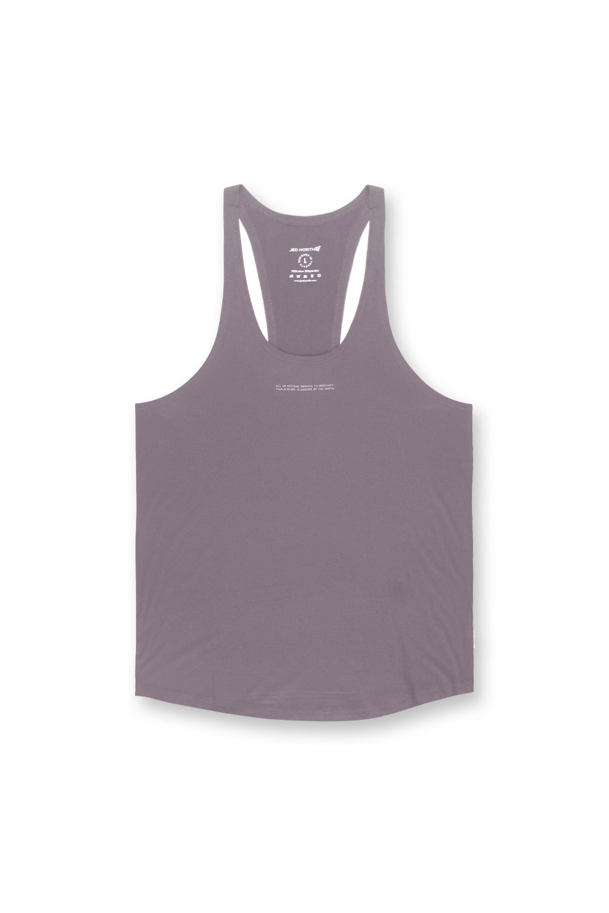 Jed North Klassischer Bodybuilding Racerback Stringer – Zitat Grau
