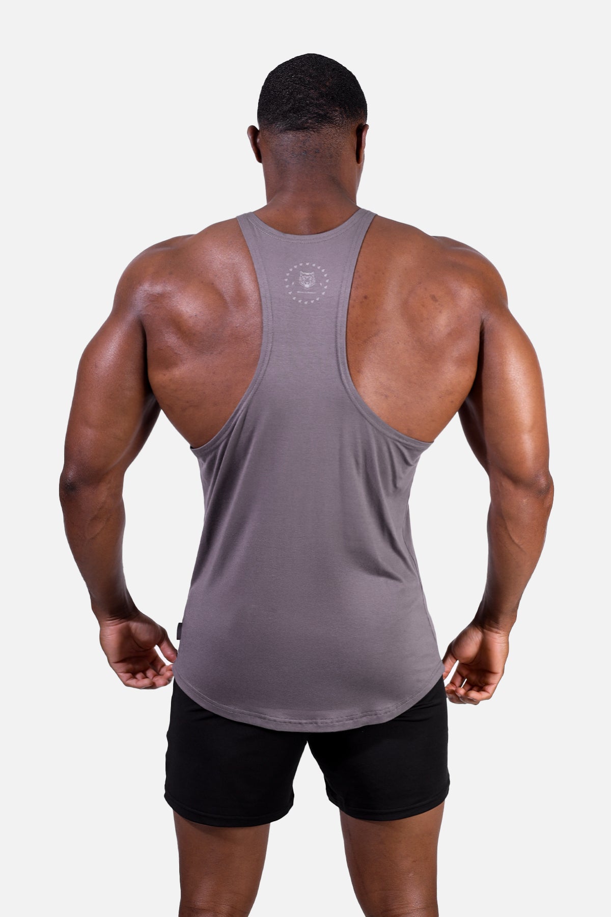 Jed North Klassischer Bodybuilding Racerback Stringer – Zitat Grau
