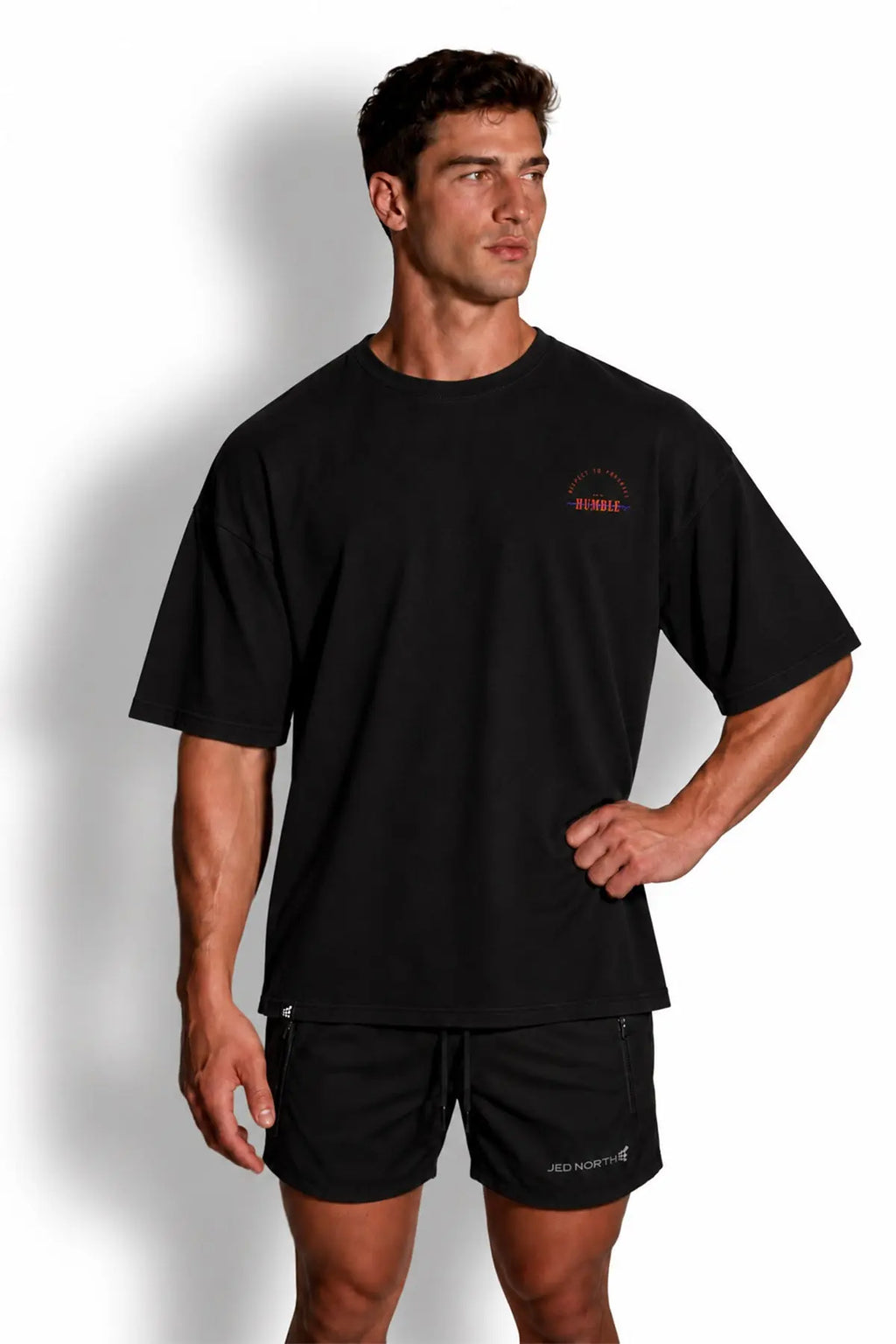 Jed North Men's Energy Oversized T-Shirt - Humble Logo Black