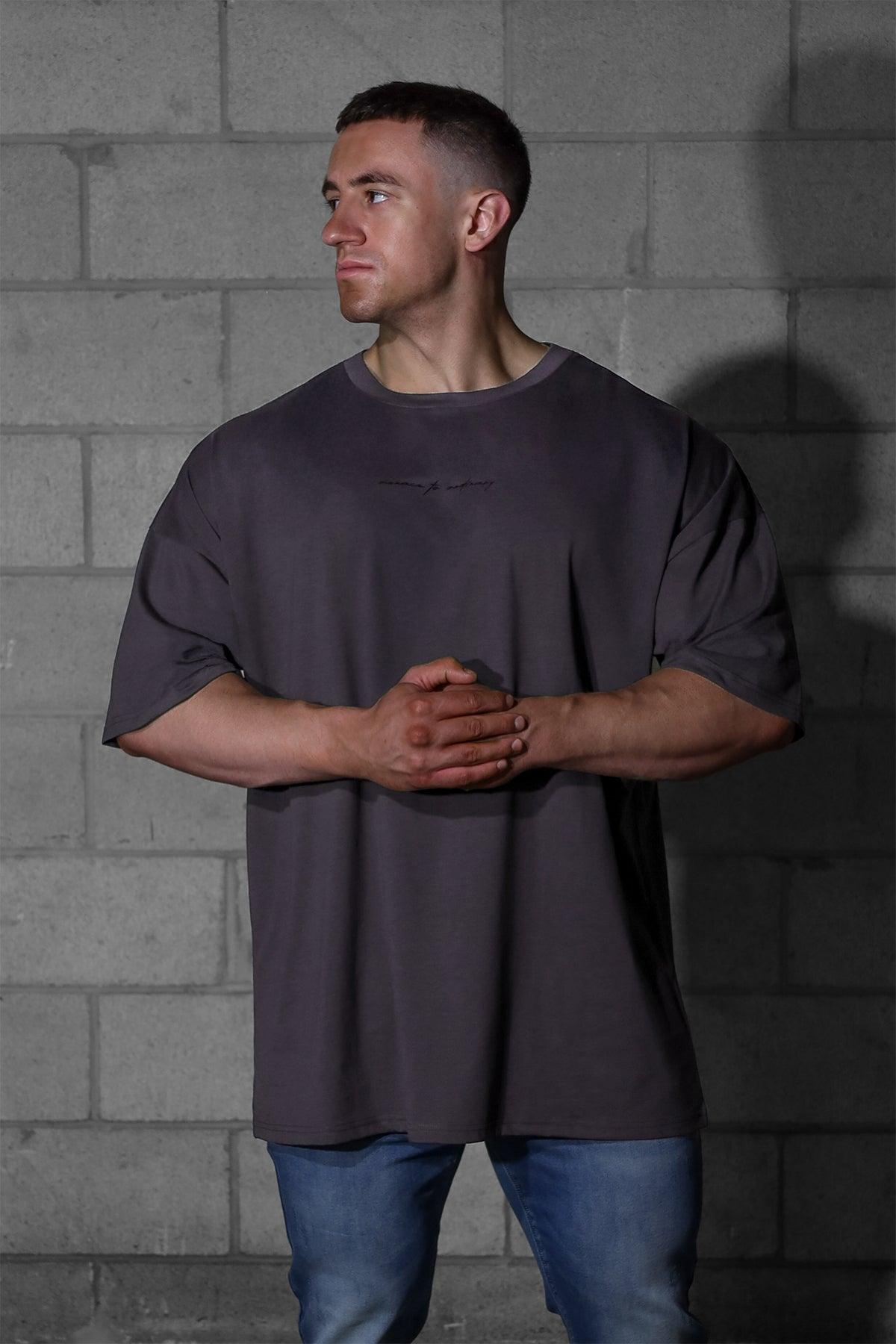 Jed North Energy Oversize-T-Shirt - Dunkelgrau