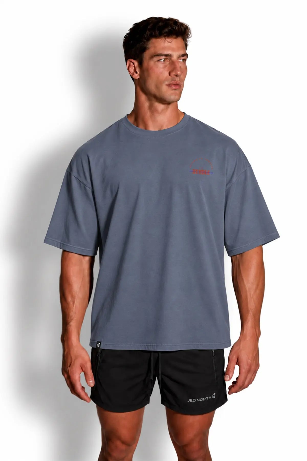 Jed North Men's Energy Oversized T-Shirt - Humble Logo Dark Gray