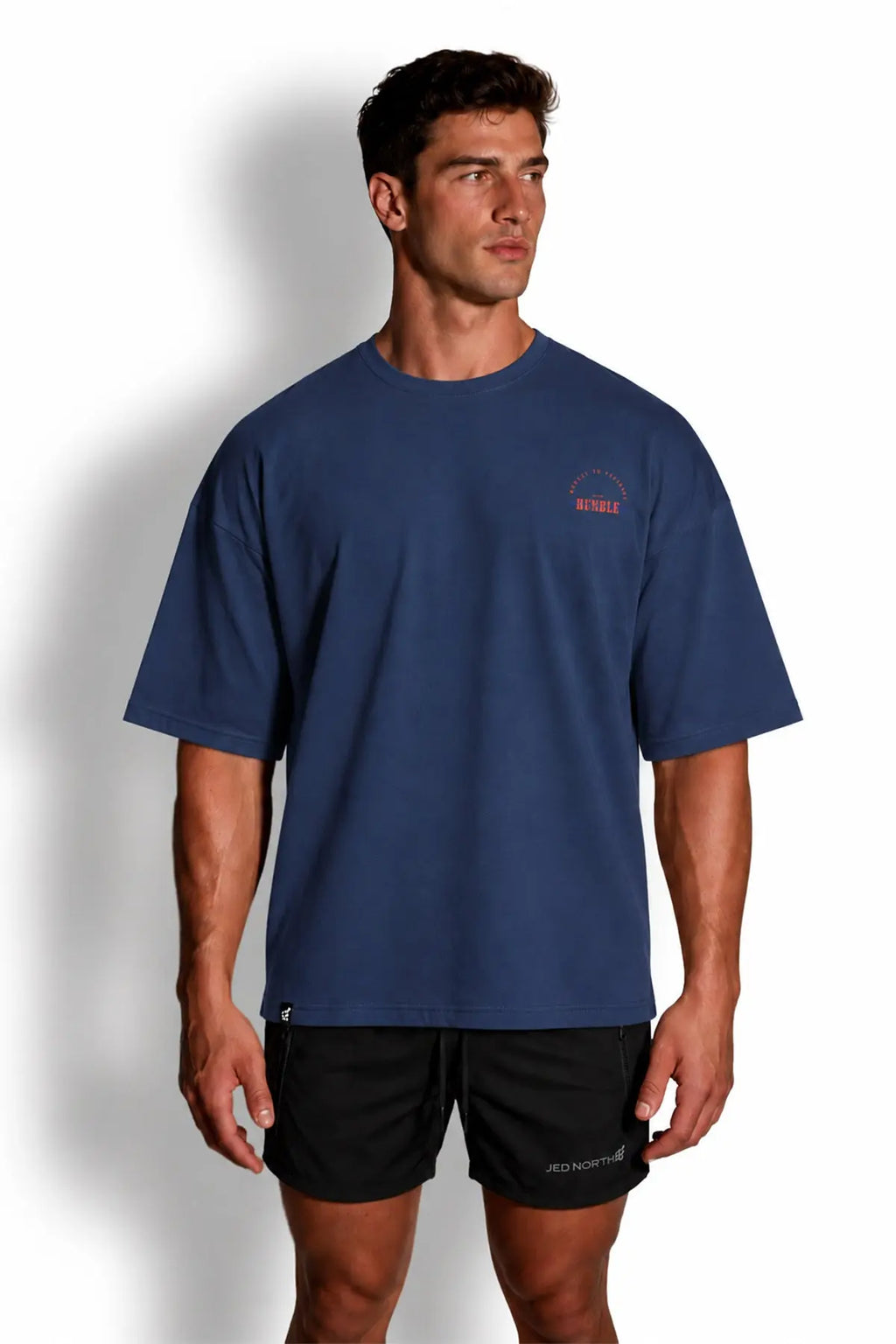 Jed North Men's Energy Oversized T-Shirt - Humble Logo Navy