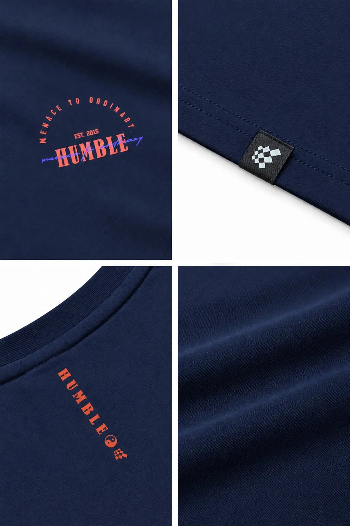 Jed North Men's Energy Oversized T-Shirt - Humble Logo Navy