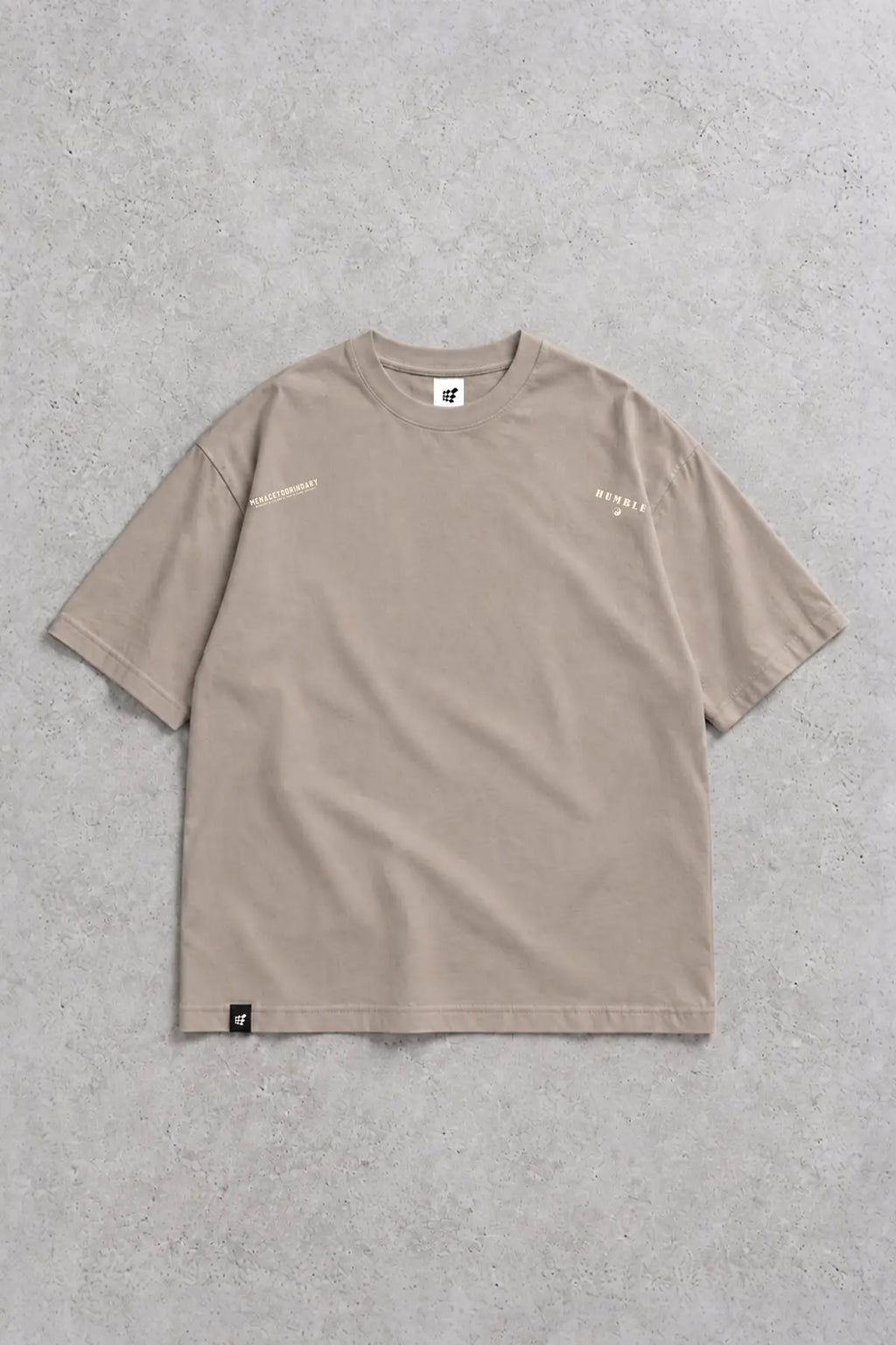 Jed North Men's Energy Oversized T-Shirt - Humble Logo Stone Gray
