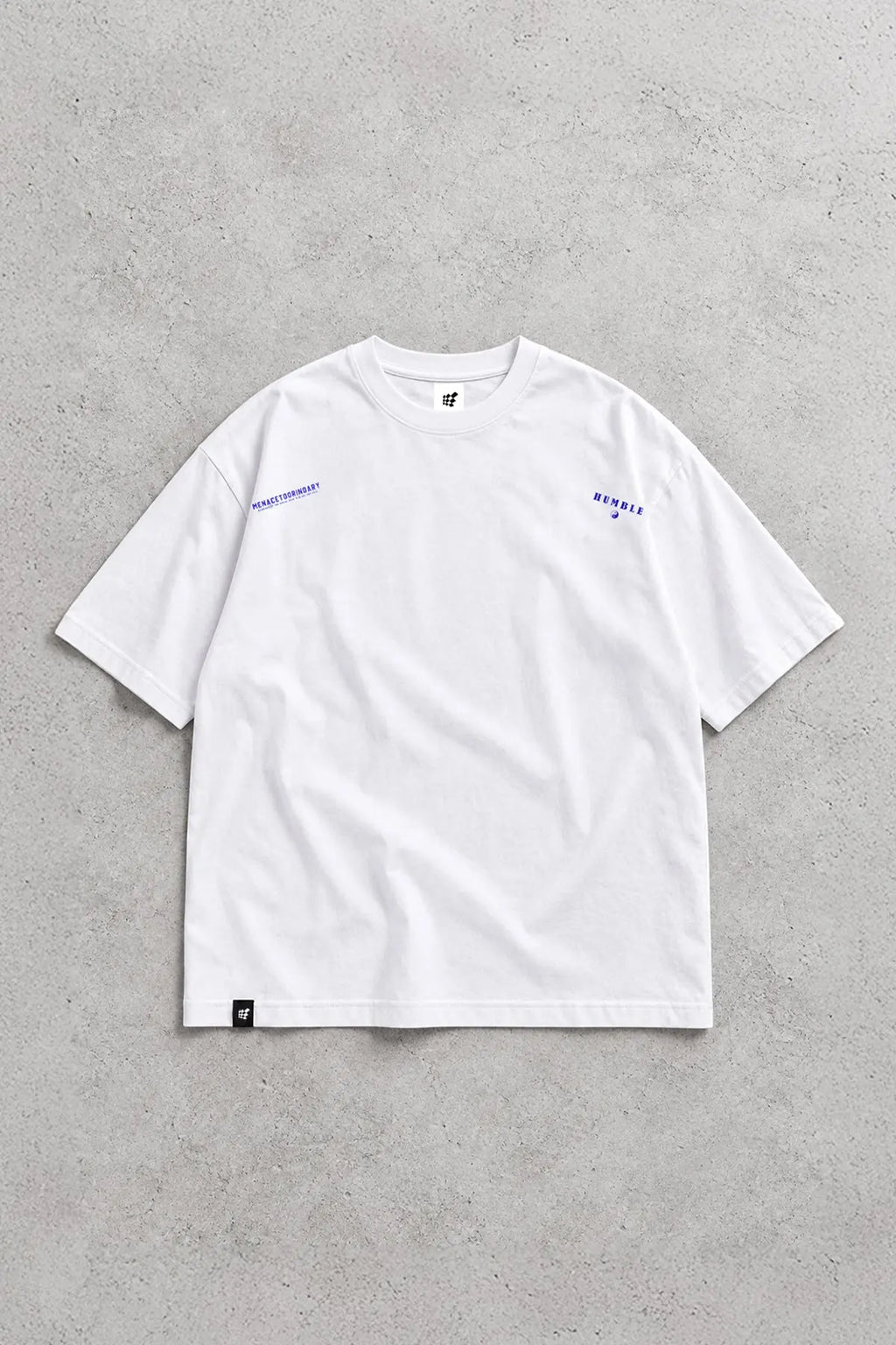Jed North Men's Energy Oversized T-Shirt - Humble Logo White