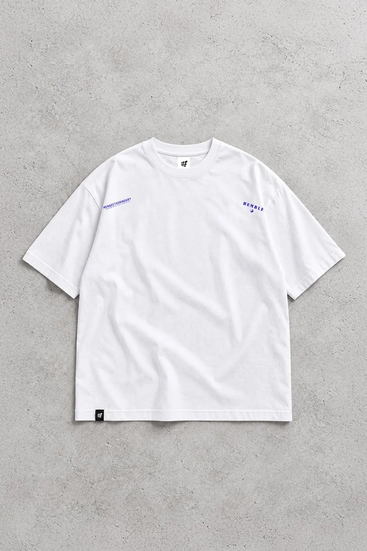 Jed North Men's Energy Oversized T-Shirt - Humble Logo White