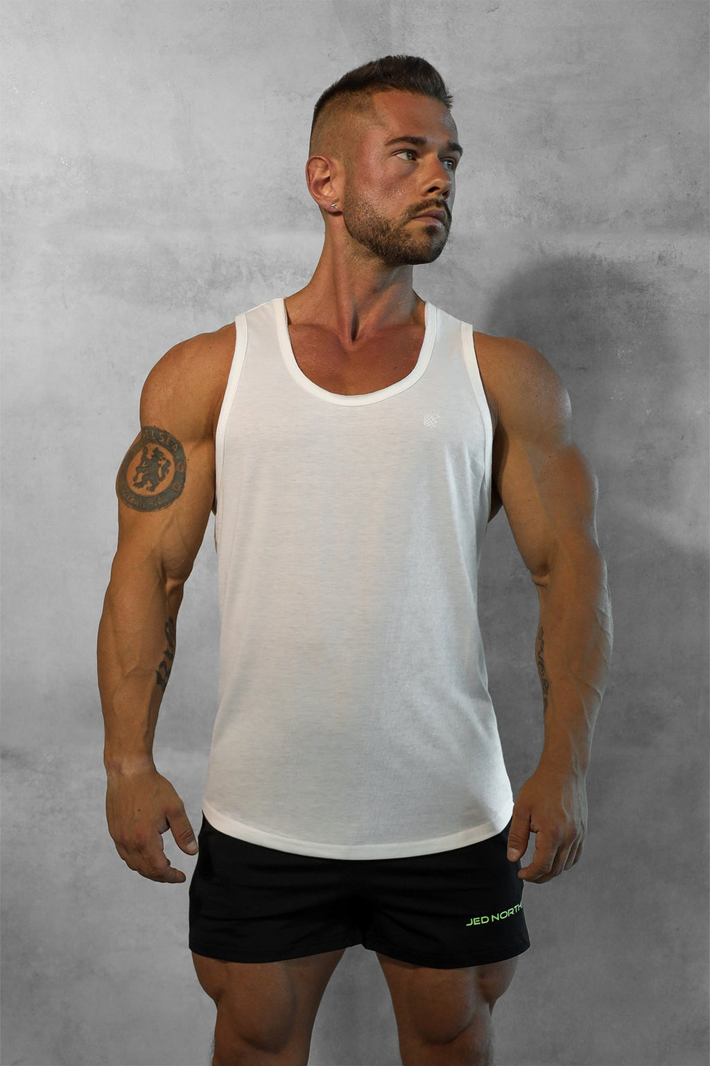 Jed North Men's Vital Raw-Hem Tank Top 2.0 - White