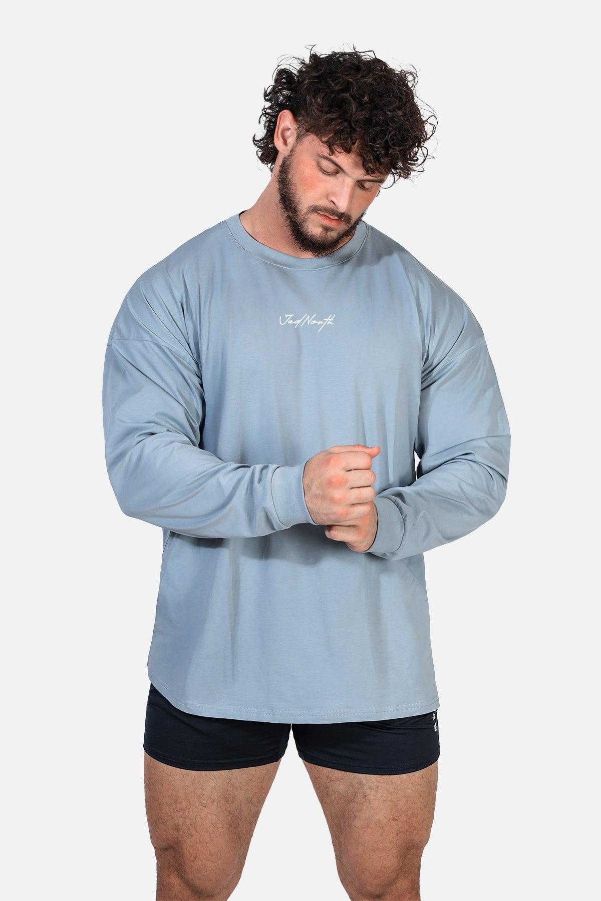 Jed North Energy Oversize-Langarm-T-Shirt 2.0 - Arktisblau
