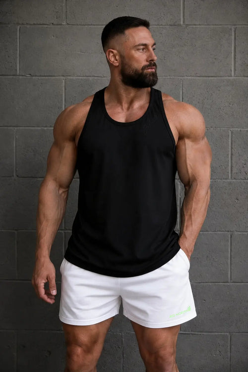Camiseta de tirantes para entrenamiento Jed North Flex para hombre - Negro ónix