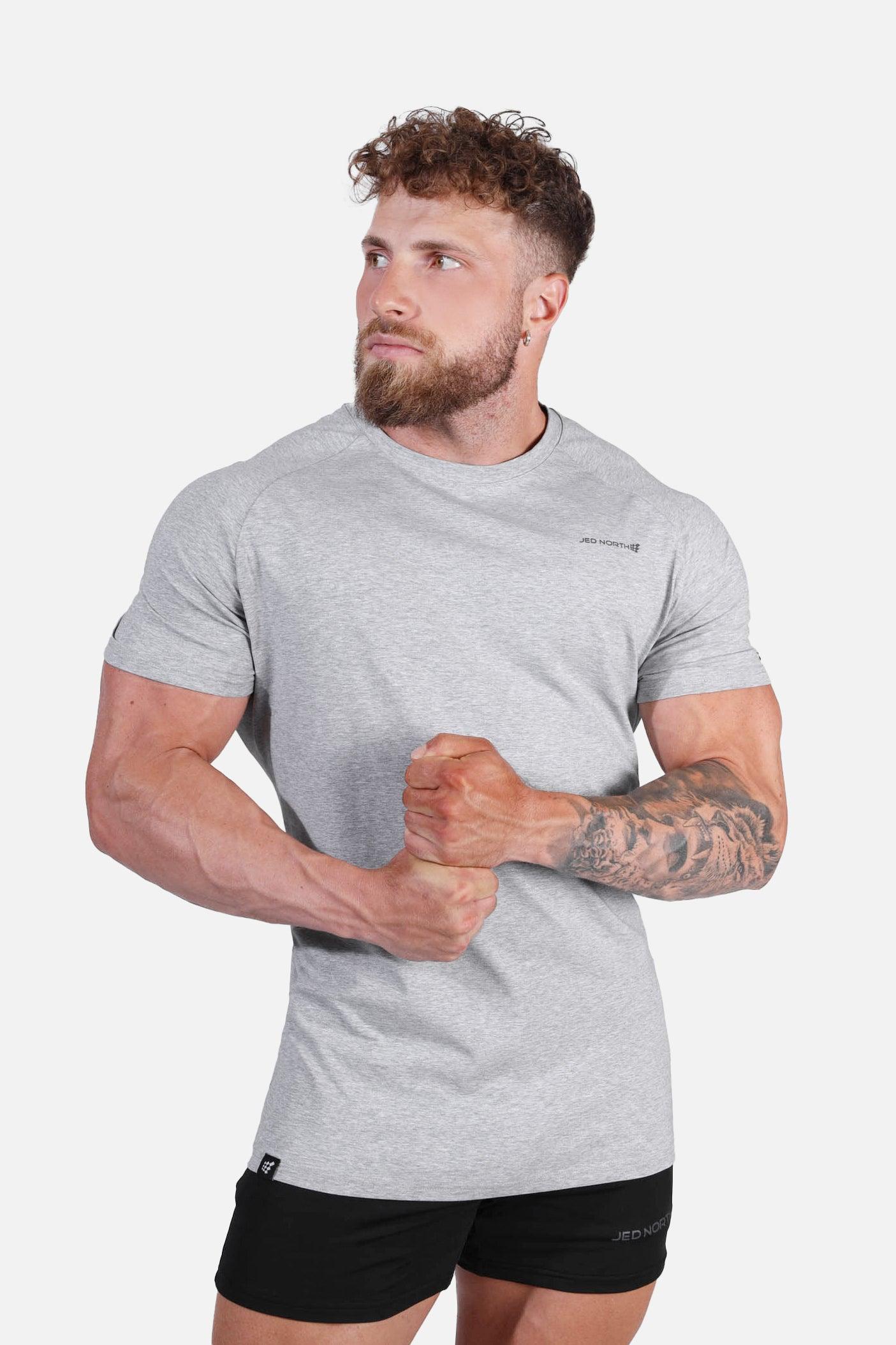 Jed North Titan 2.0 Muscle-Fit T-Shirt - Heather Grey