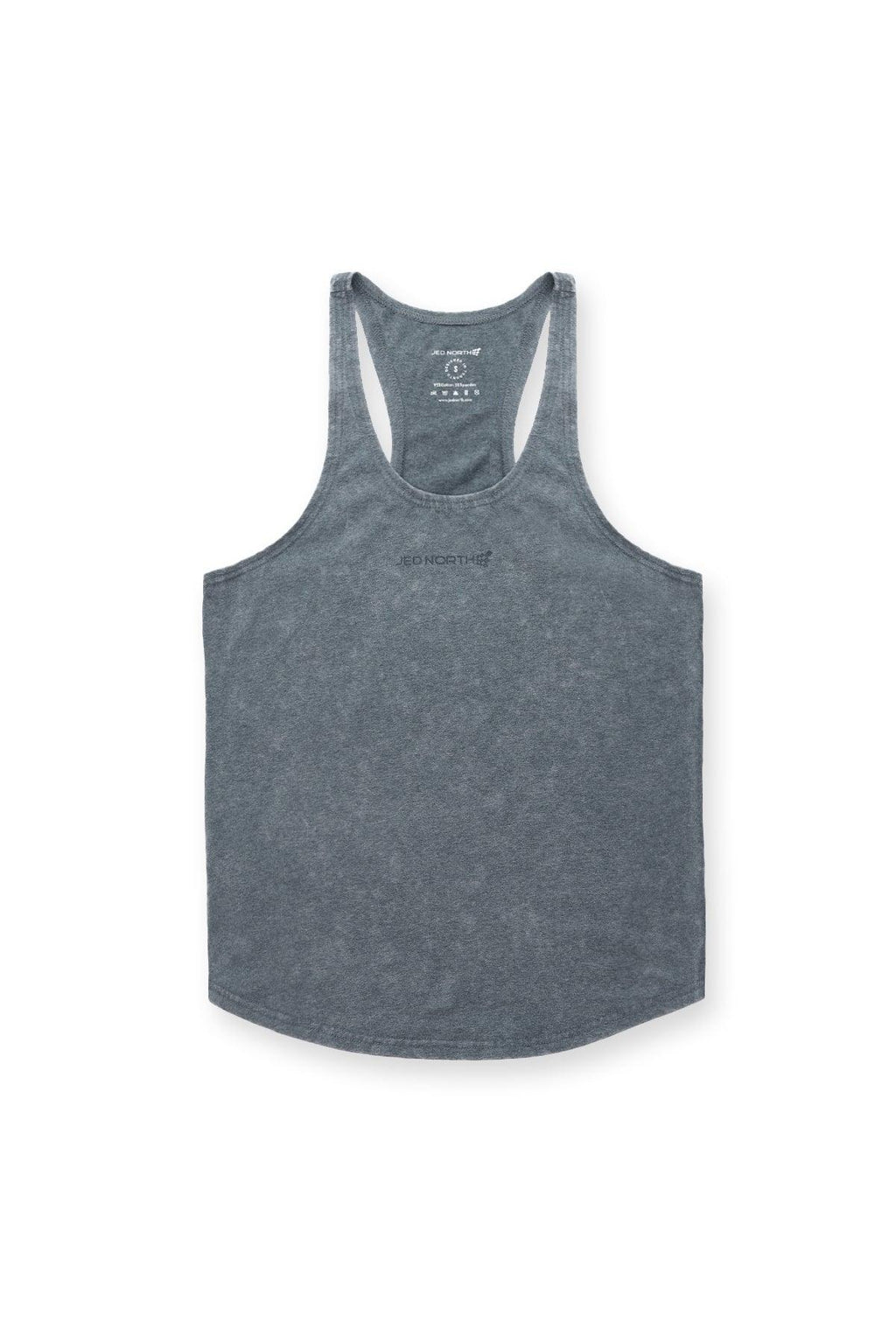 Jed North Men's Retro Washed Bodybuilding Stringer - Heather Gray