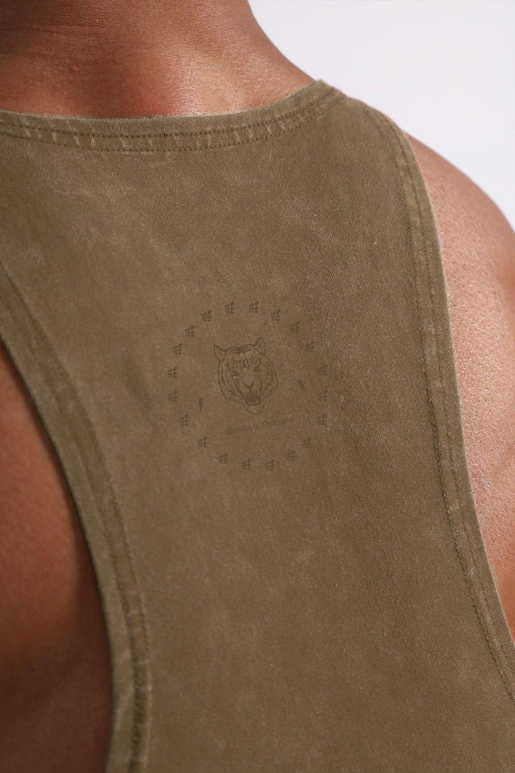 Jed North Men's Retro Washed Bodybuilding Stringer - Hunter Green