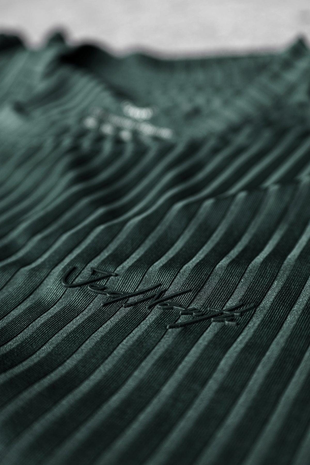 Jed North Ribbed Muscle-Fit T-Shirt - Forest Green