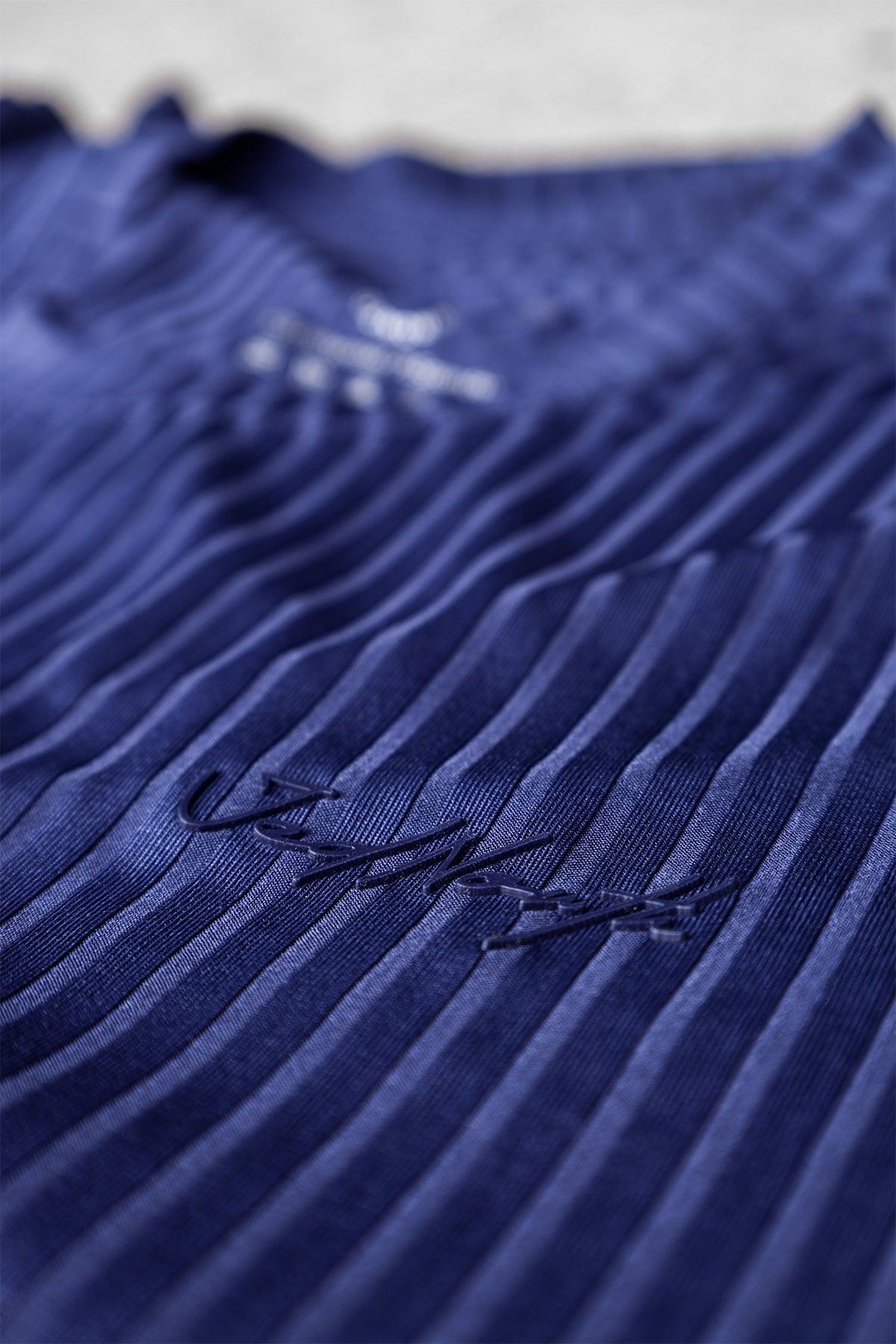 Jed North Ribbed Muscle-Fit T-Shirt - Indigo