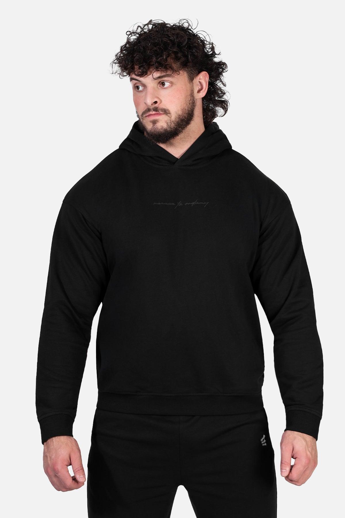 Jed North Essentials Relaxed Hoodie - Schwarz