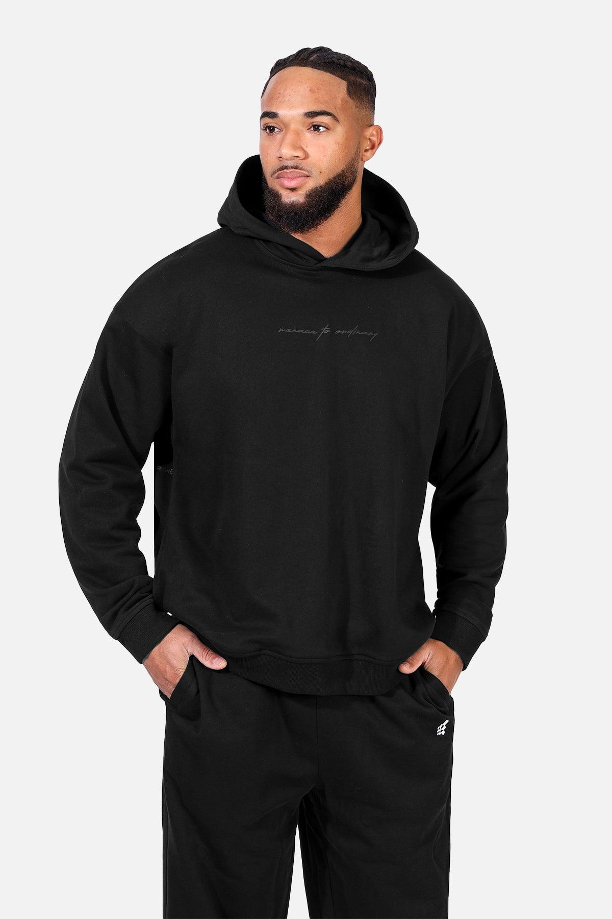 Jed North Essentials Relaxed Hoodie - Schwarz