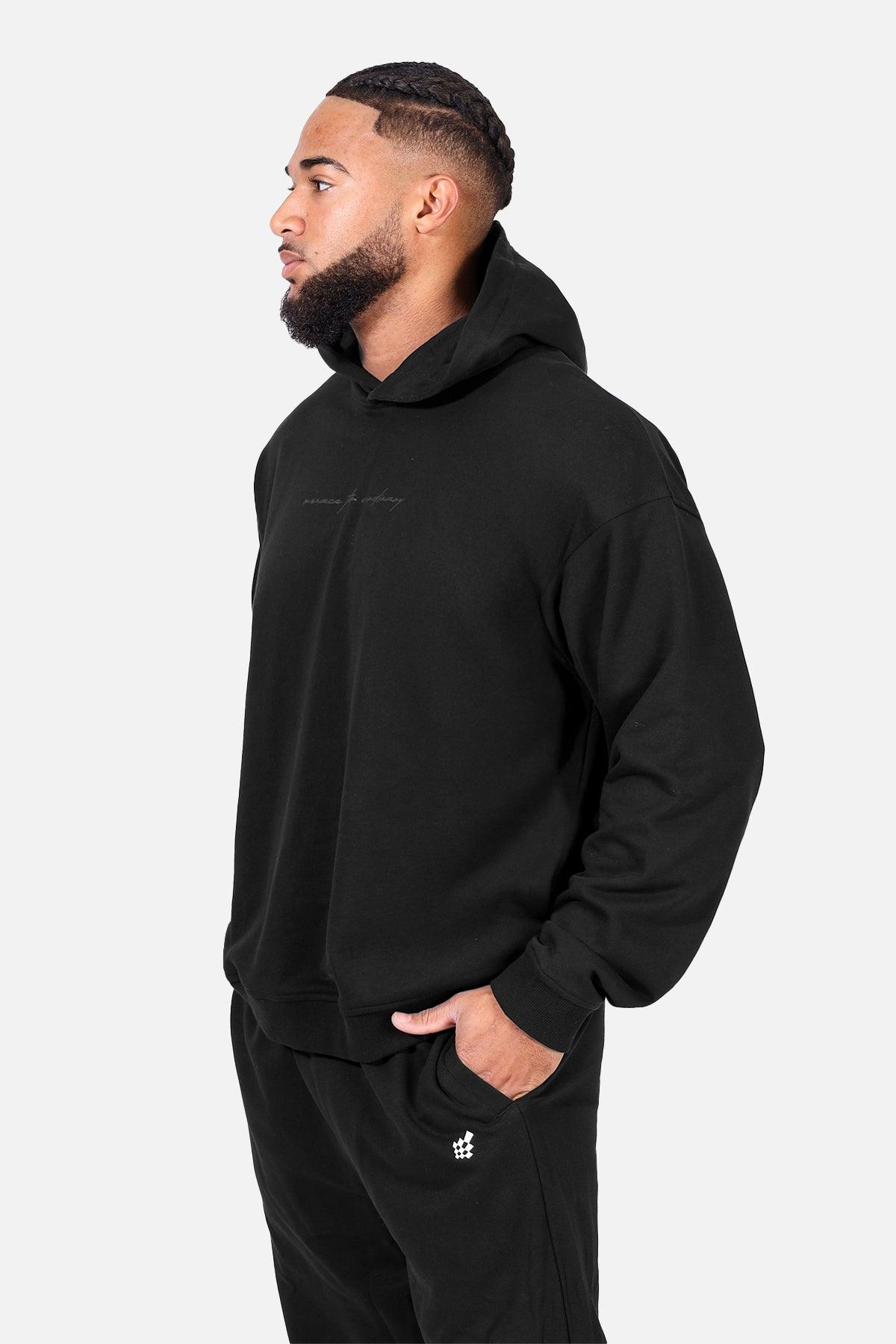 Jed North Essentials Relaxed Hoodie - Schwarz
