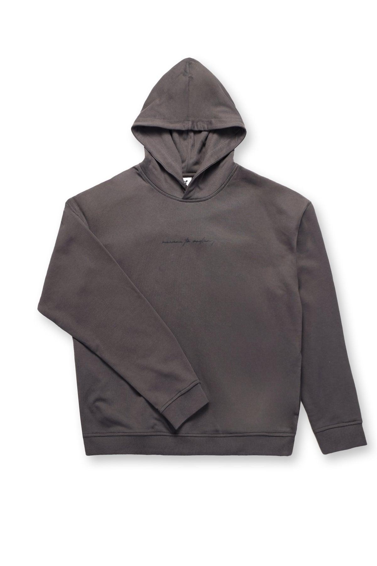 Jed North Essentials Relaxed Hoodie - Dunkelgrau